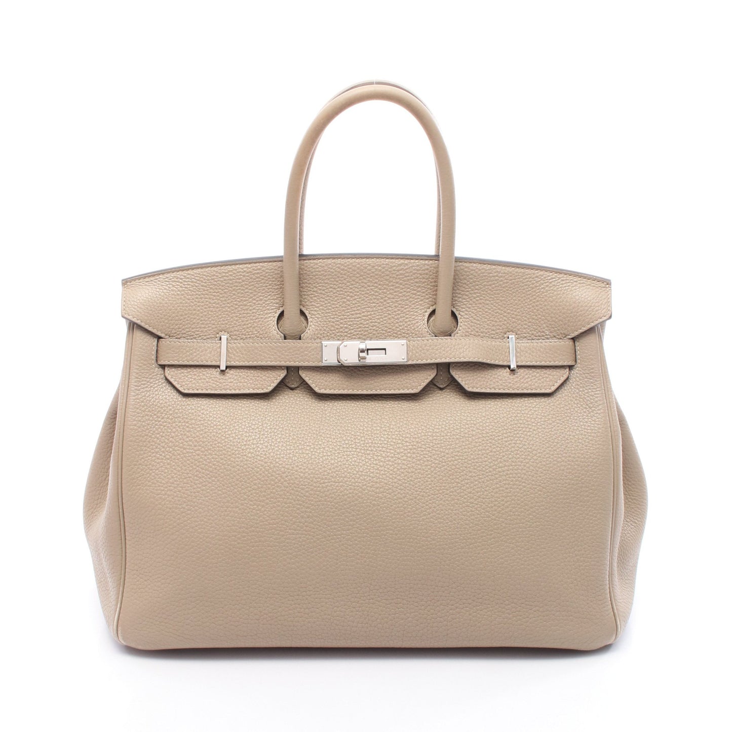バーキン35 トレンチ ハンドバッグ トゴ グレーベージュ シルバー金具 □O刻印 エルメス バッグ HERMES