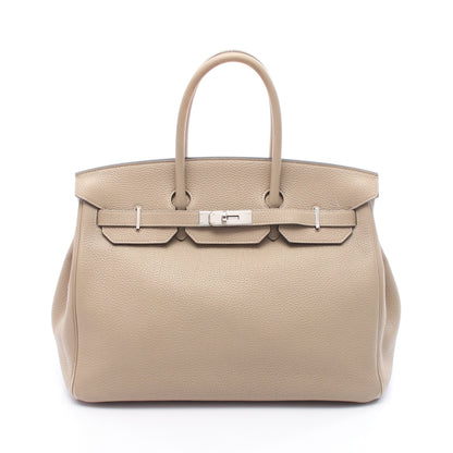 バーキン35 トレンチ ハンドバッグ トゴ グレーベージュ シルバー金具 □O刻印 エルメス バッグ HERMES