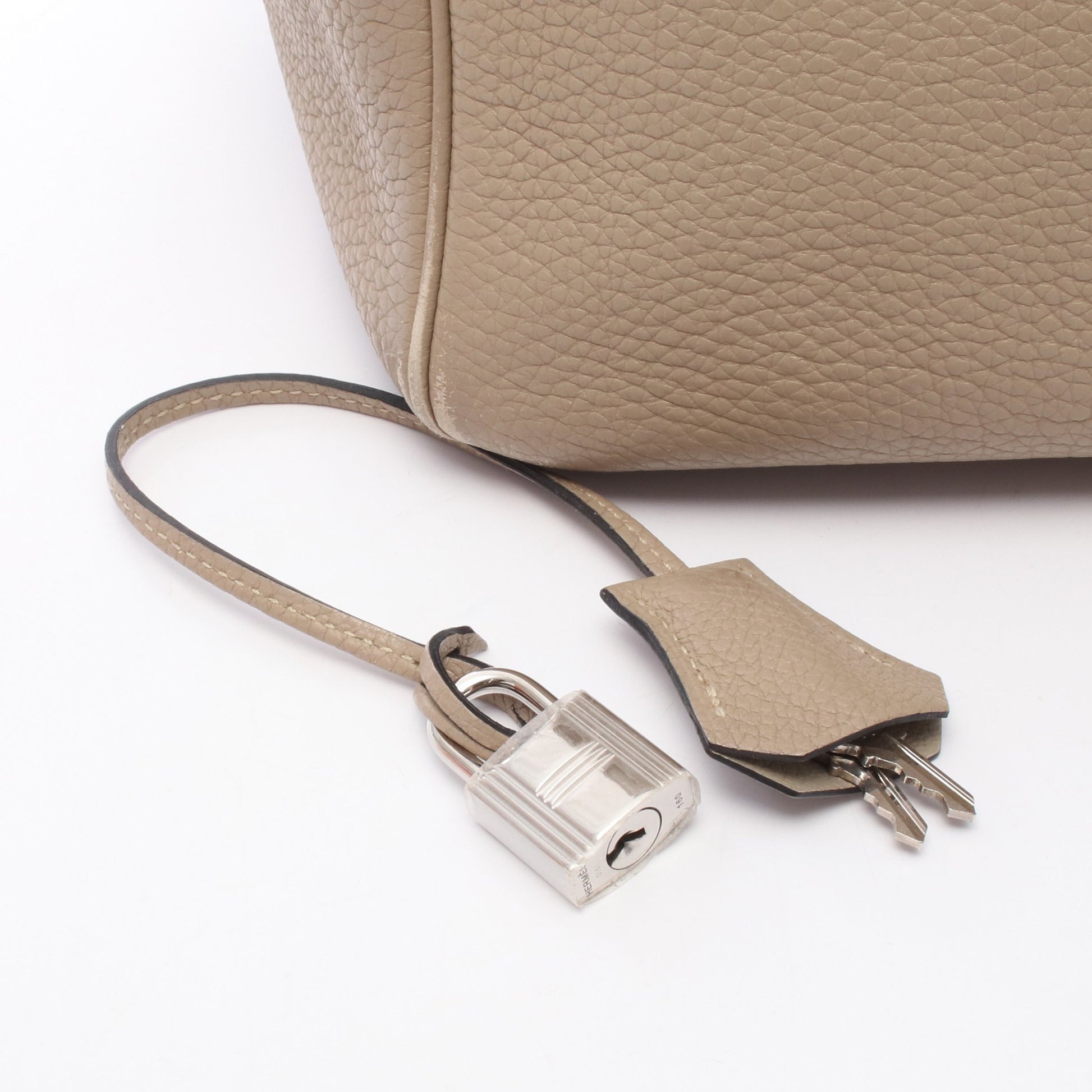バーキン35 トレンチ ハンドバッグ トゴ グレーベージュ シルバー金具 □O刻印 エルメス バッグ HERMES