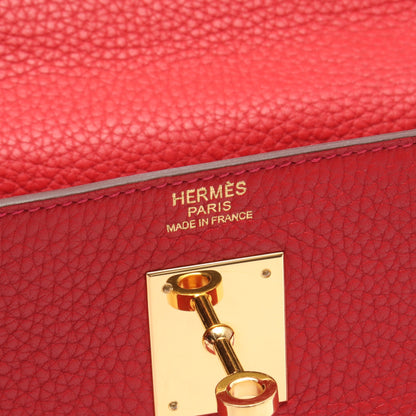 ケリー32 ヴァーミリオン ハンドバッグ トリヨンクレマンス レッド ゴールド金具 内縫い 2WAY T刻印 エルメス バッグ HERMES