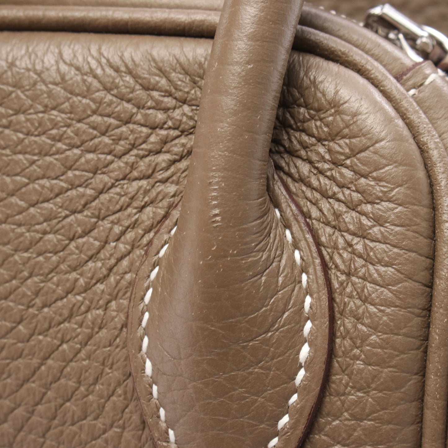 リンディ26 エトゥープ ショルダーバッグ トリヨンクレマンス グレーブラウン シルバー金具 Z刻印 エルメス バッグ HERMES