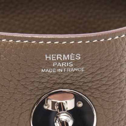 リンディ26 エトゥープ ショルダーバッグ トリヨンクレマンス グレーブラウン シルバー金具 Z刻印 エルメス バッグ HERMES