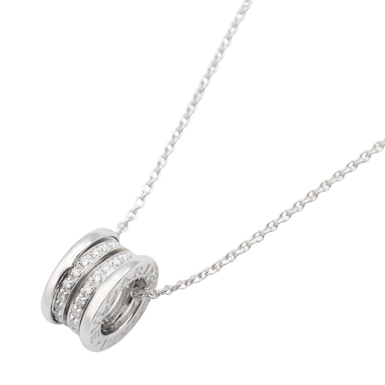 B-zero1 ネックレス ダイヤ ネックレス K18WG（ホワイトゴールド） ダイヤモンド クリア ブルガリ アクセサリー BVLGARI