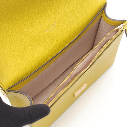 デコ チェーンショルダーバッグ レザー イエローグリーン ケイトスペード バッグ kate spade