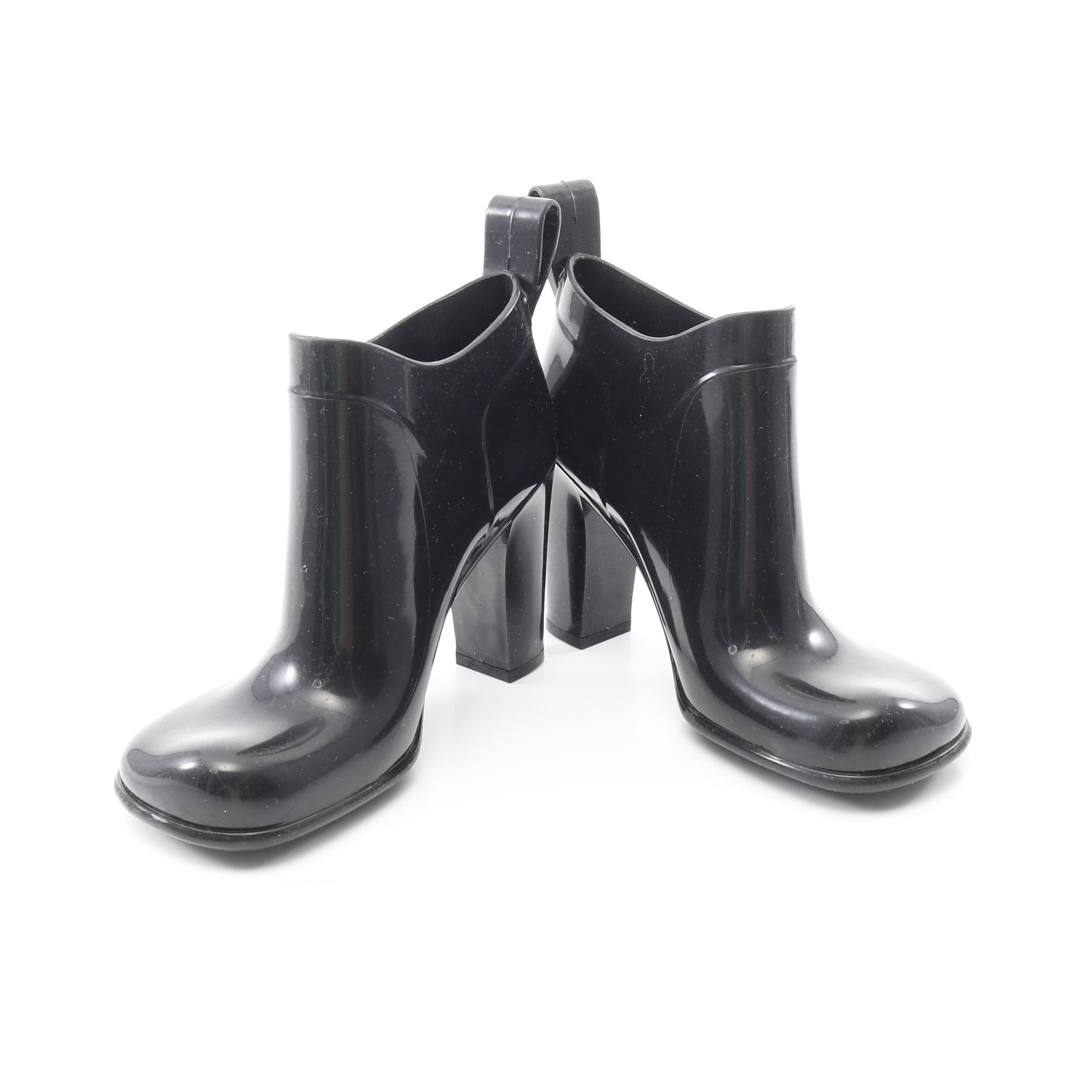 Shine rubber ankle boots アンクル ブーツ ラバー ブラック ボッテガ