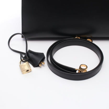 ケリー32 ハンドバッグ ボックスカーフ ブラック ゴールド金具 ○Z刻印 エルメス バッグ HERMES