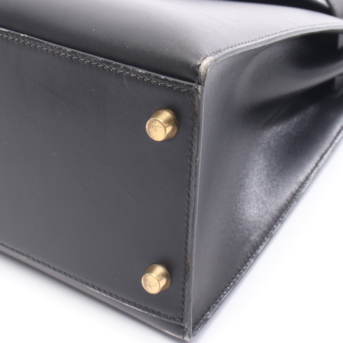ケリー32 ハンドバッグ ボックスカーフ ブラック ゴールド金具 ○Z刻印 エルメス バッグ HERMES