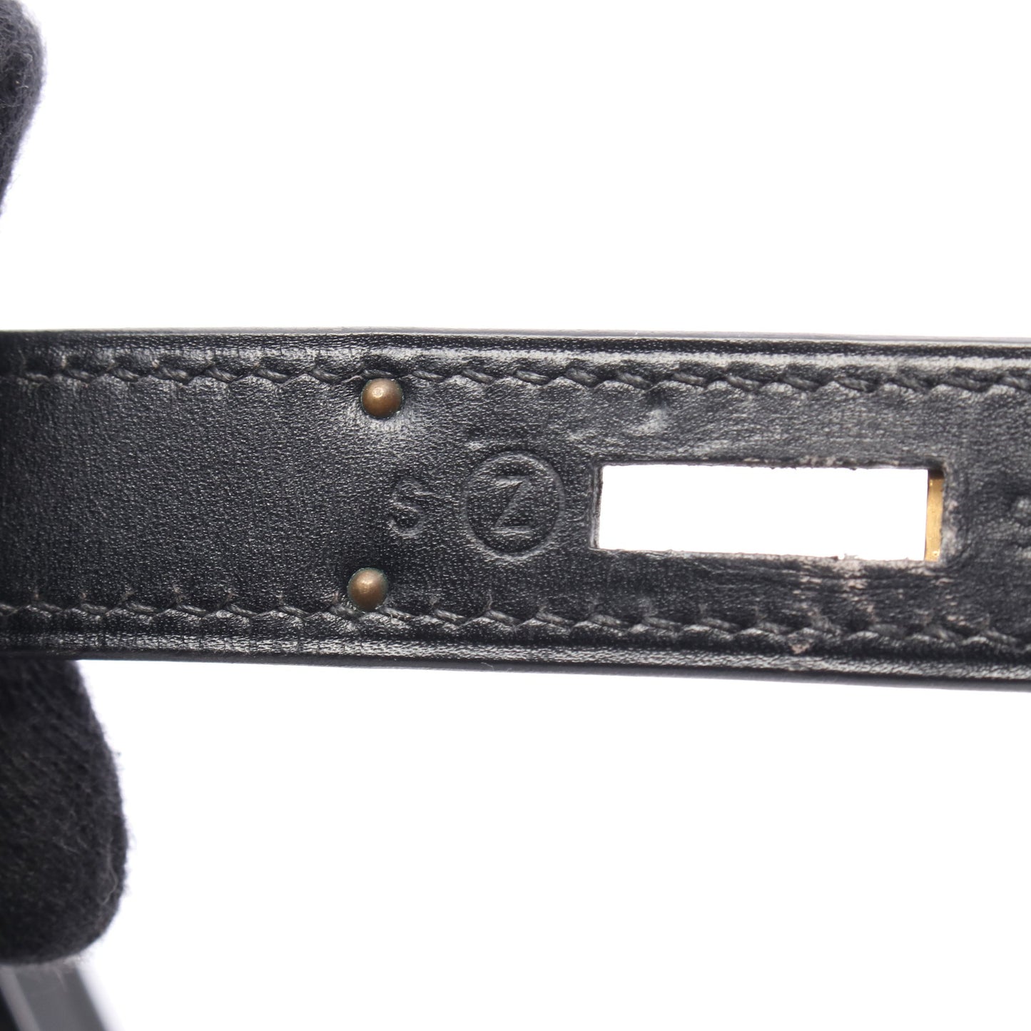 ケリー32 ハンドバッグ ボックスカーフ ブラック ゴールド金具 ○Z刻印 エルメス バッグ HERMES