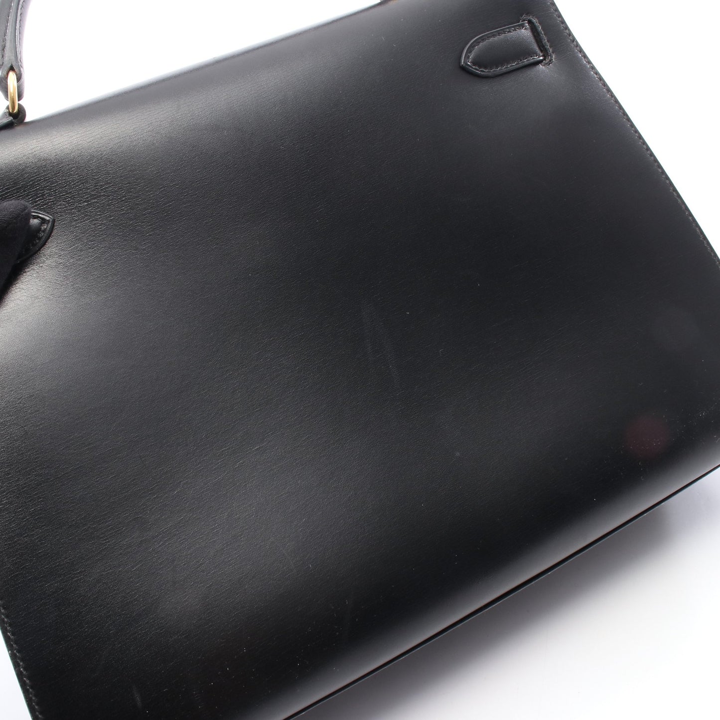 ケリー32 ハンドバッグ ボックスカーフ ブラック ゴールド金具 ○Z刻印 エルメス バッグ HERMES