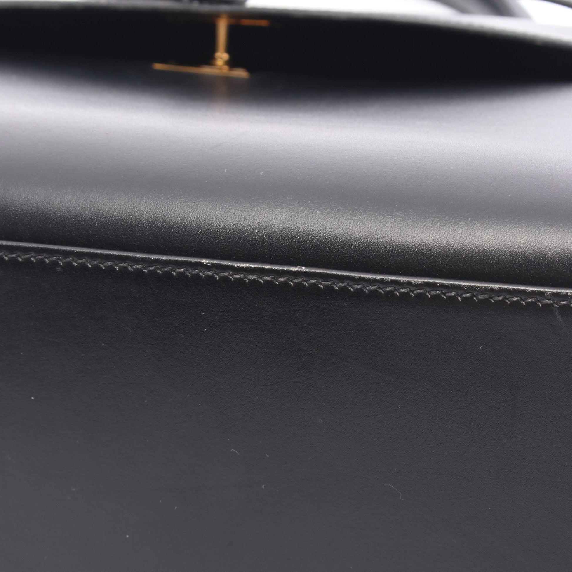 ケリー32 ハンドバッグ ボックスカーフ ブラック ゴールド金具 ○Z刻印 エルメス バッグ HERMES