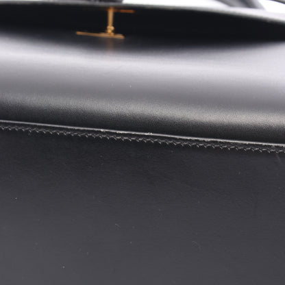 ケリー32 ハンドバッグ ボックスカーフ ブラック ゴールド金具 ○Z刻印 エルメス バッグ HERMES