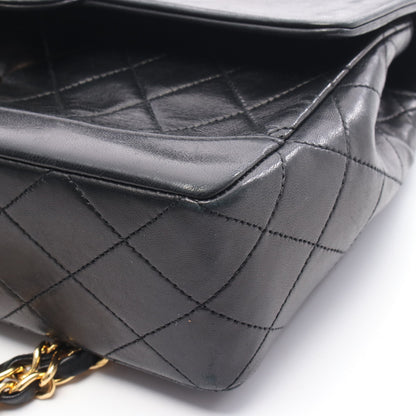 マトラッセ チェーンショルダーバッグ ラムスキン ブラック ゴールド金具 シャネル バッグ CHANEL