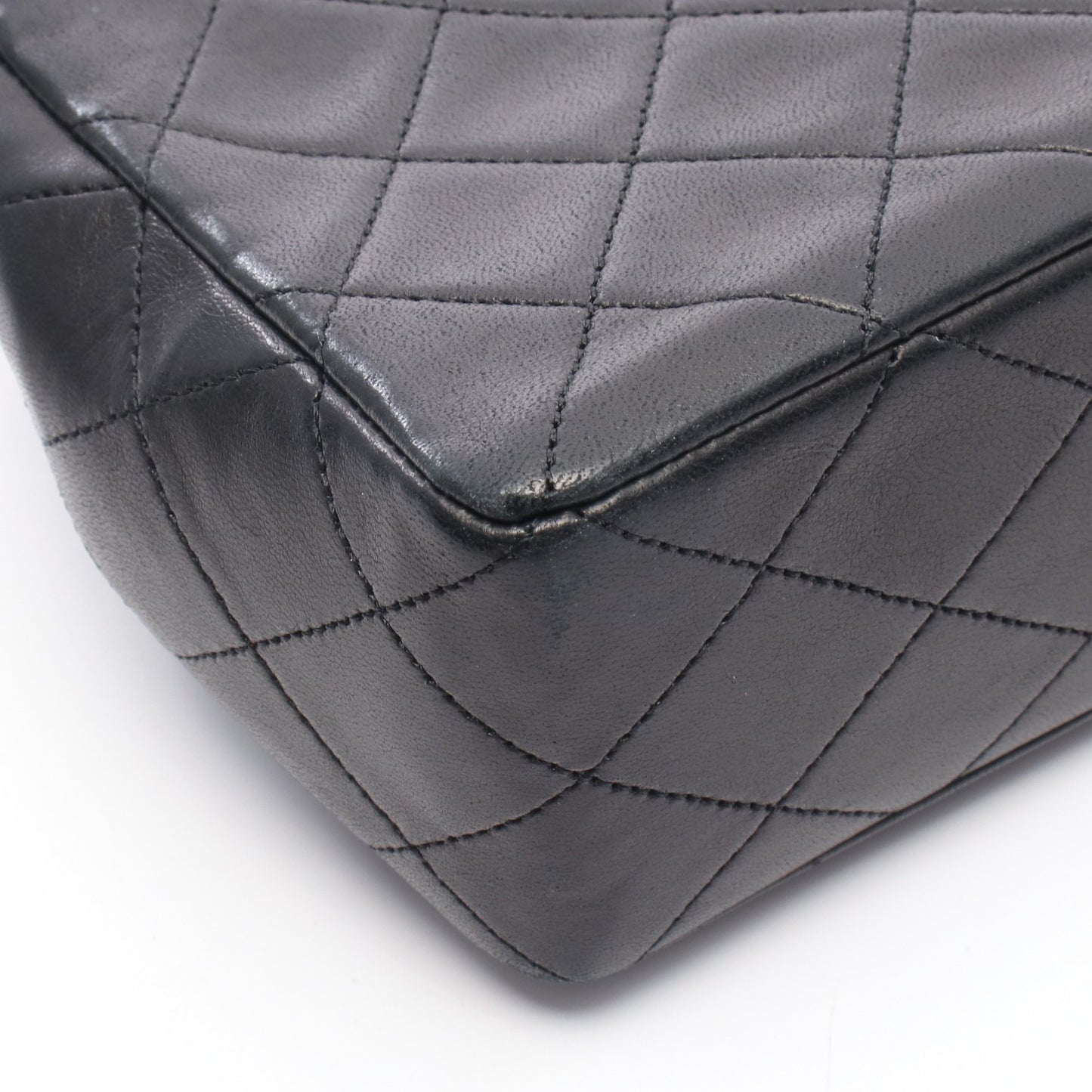 マトラッセ チェーンショルダーバッグ ラムスキン ブラック ゴールド金具 シャネル バッグ CHANEL