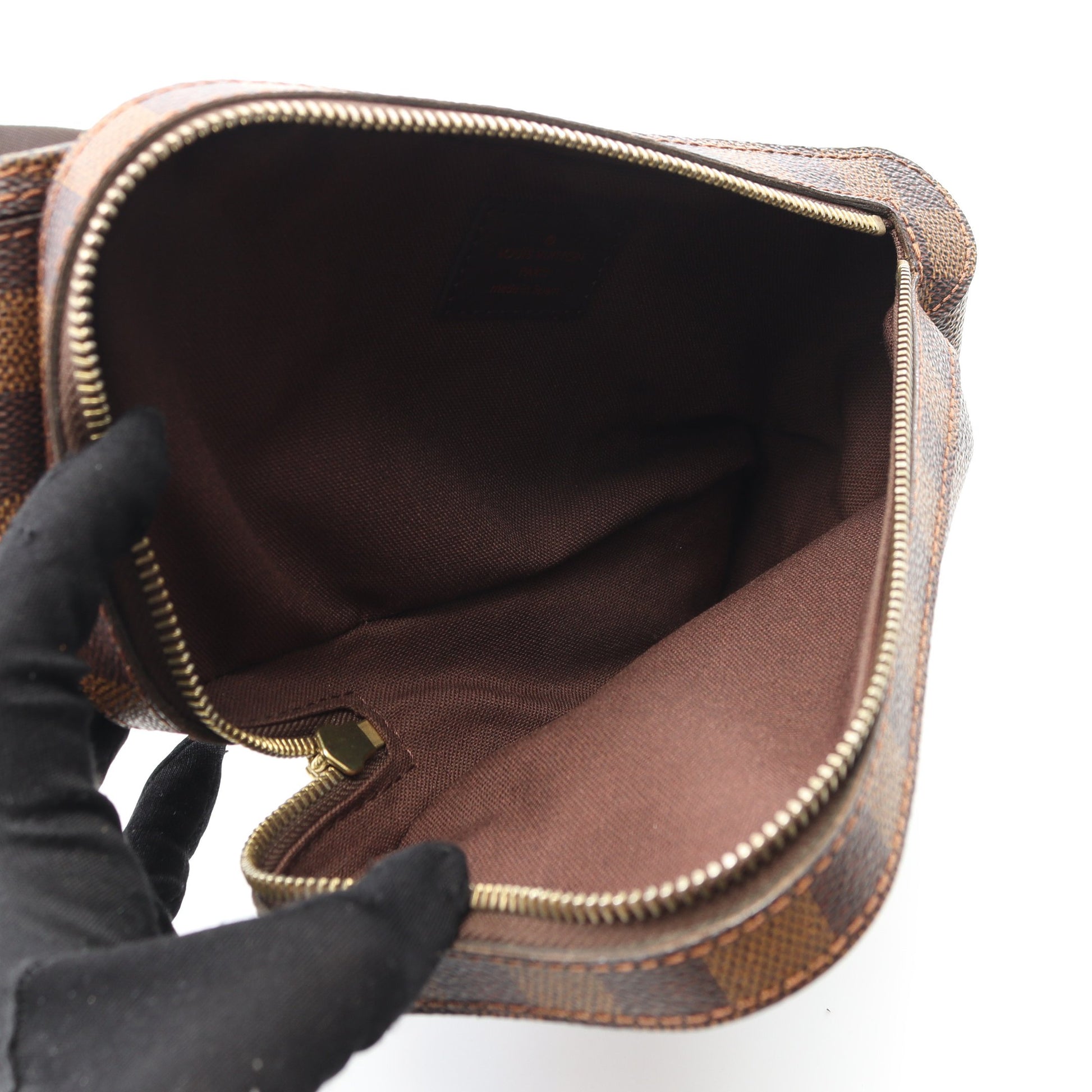 ジェロニモス ダミエエベヌ ボディバッグ PVC ブラウン ルイヴィトン バッグ LOUIS VUITTON