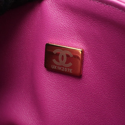 マトラッセ Wフラップ Wチェーンショルダーバッグ キャビアスキン ピンクパープル ゴールド金具 シャネル バッグ CHANEL