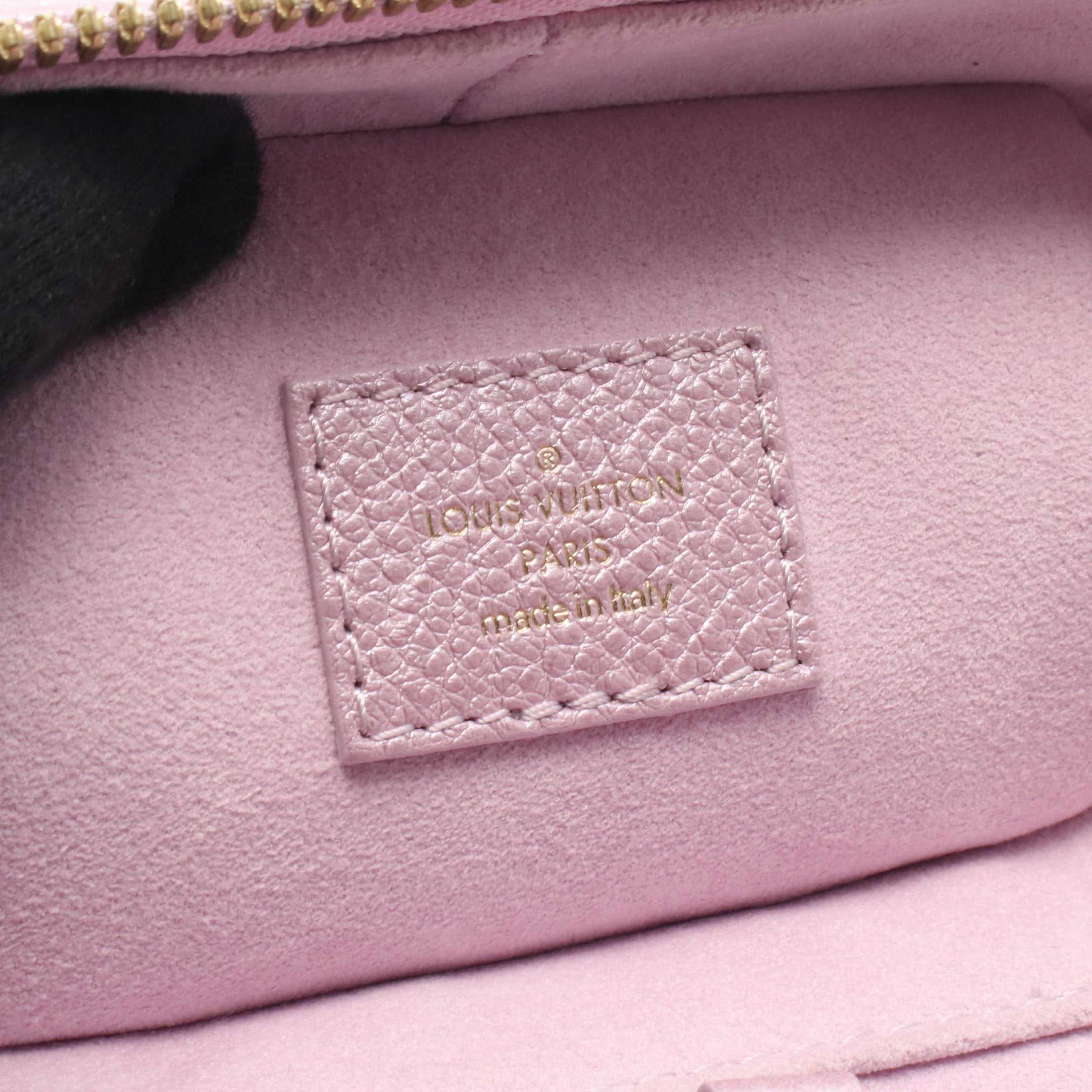 ミクロヴァニティ モノグラムアンプラント ハンドバッグ レザー