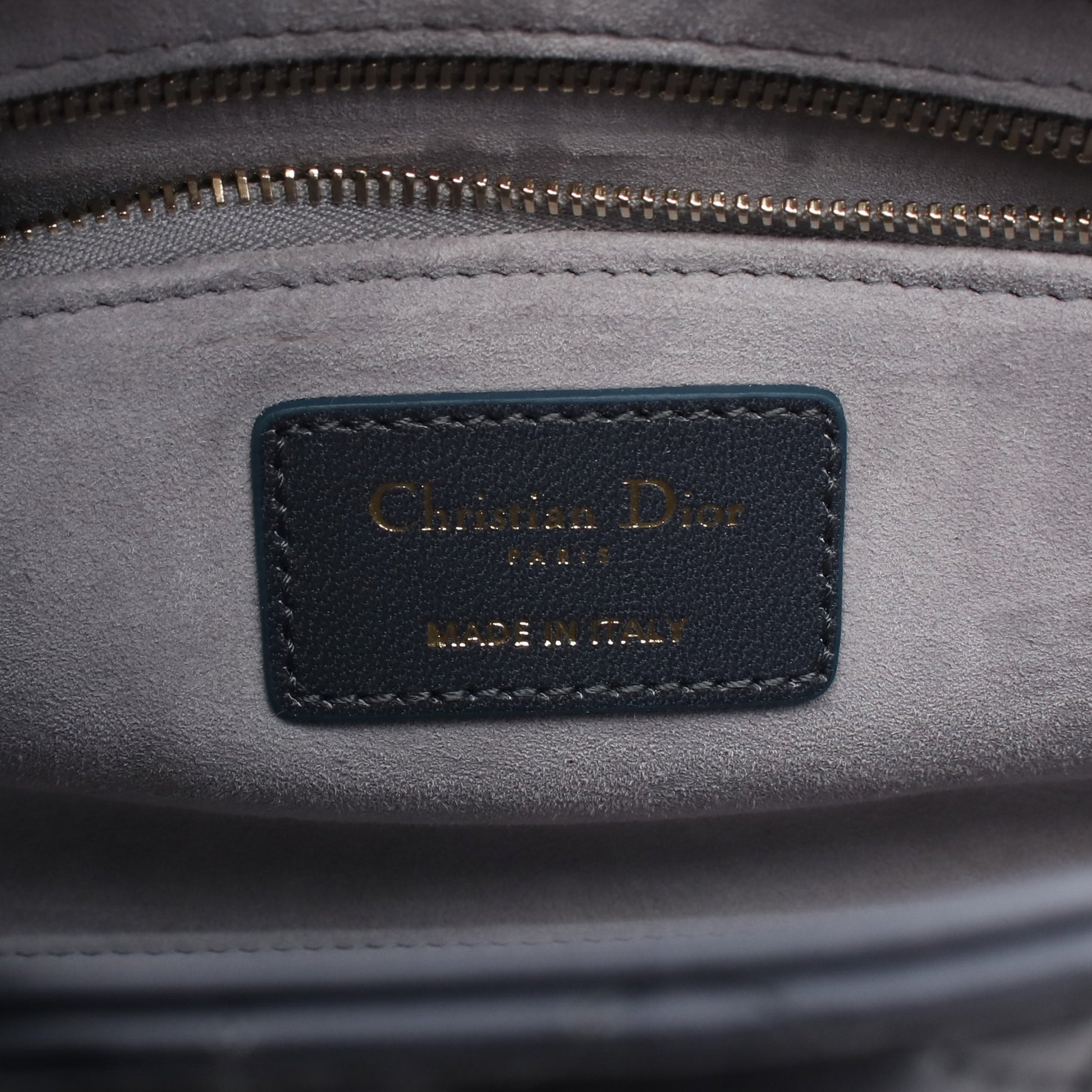 レディディオール スモール カナージュ ハンドバッグ レザー グレー 2WAY クリスチャンディオール バッグ Christian Dior