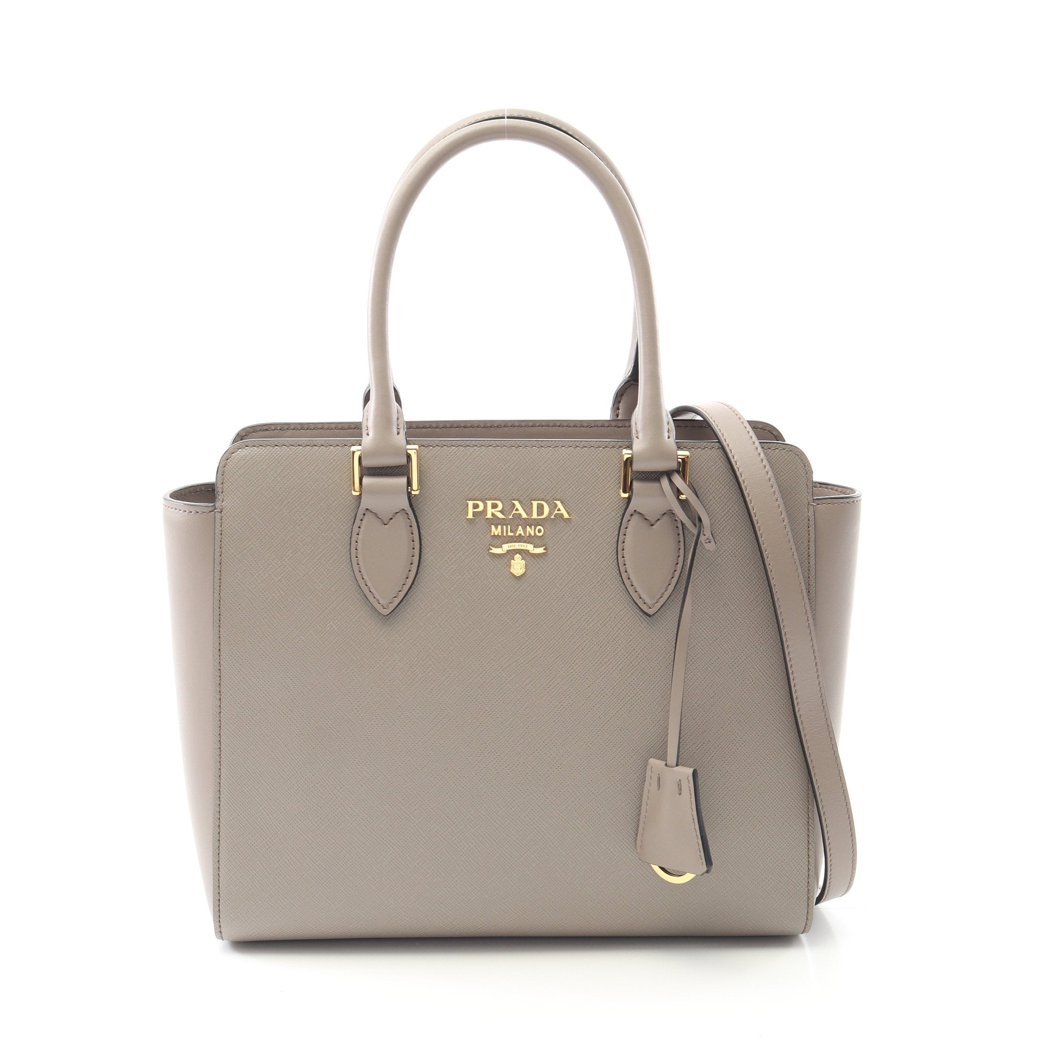 PRADA グレー ハンドバッグ