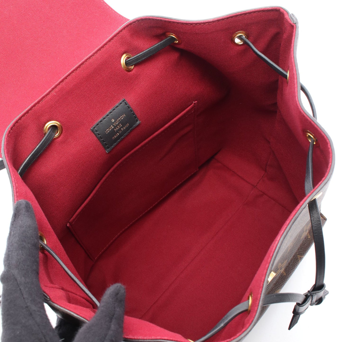 モンスリ NM PM モノグラム バックパック リュックサック PVC レザー ブラウン ブラック ルイヴィトン バッグ LOUIS VUITTON