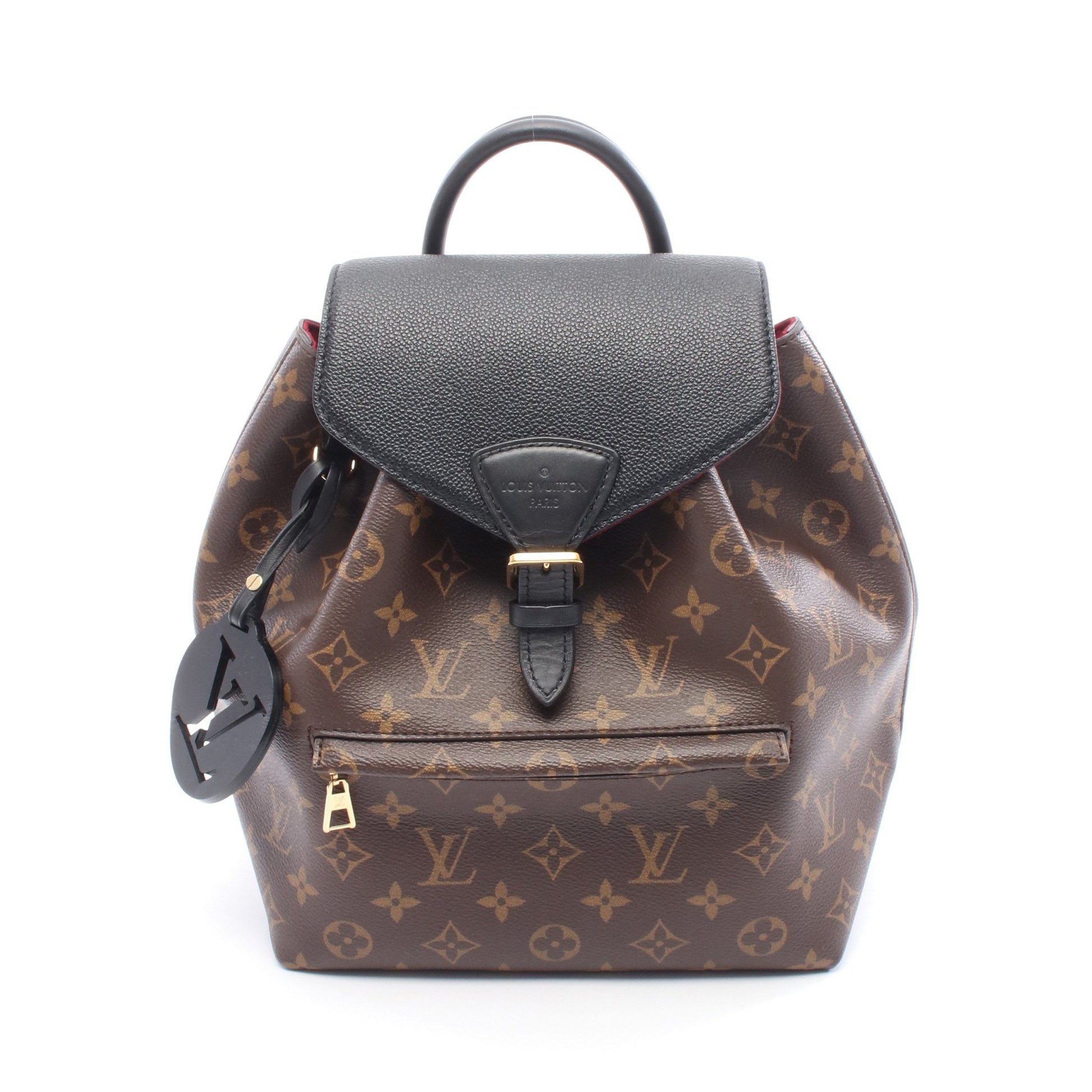モンスリ NM PM モノグラム バックパック リュックサック PVC レザー ブラウン ブラック ルイヴィトン バッグ LOUIS VUITTON