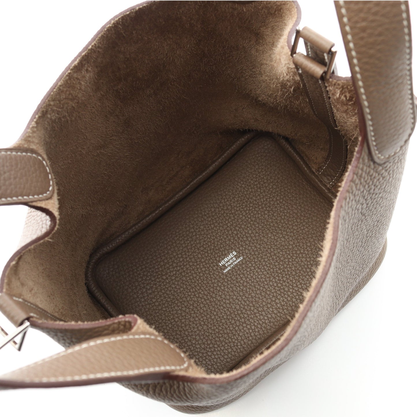 ピコタンロックPM エトゥープ ハンドバッグ トリヨンクレマンス グレーブラウン シルバー金具 D刻印 エルメス バッグ HERMES