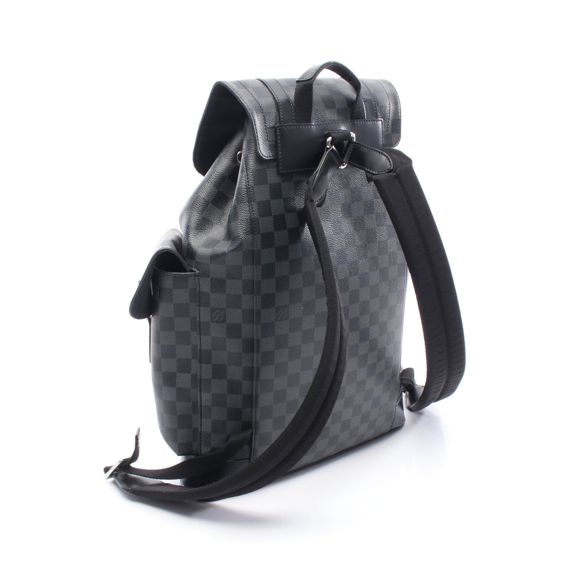 クリストファーPM ダミエグラフィット バックパック リュックサック PVC レザー ブラック ルイヴィトン バッグ LOUIS VUITTON