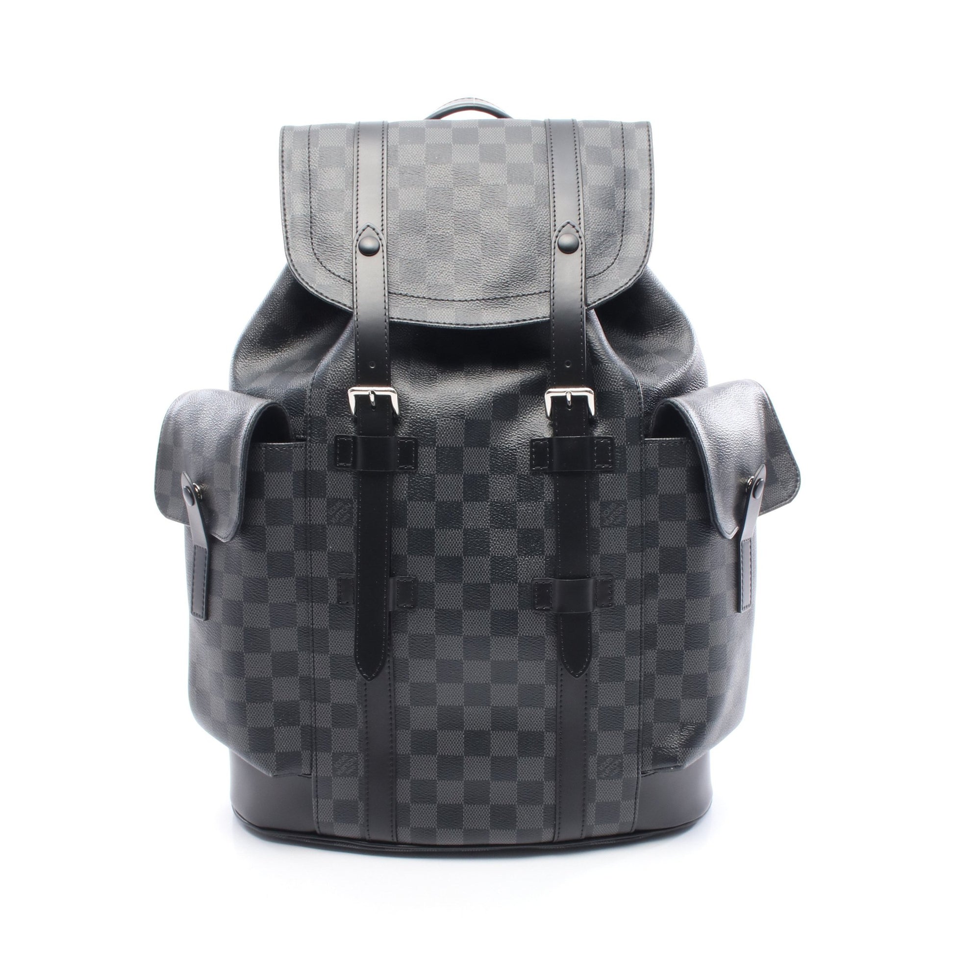 クリストファーPM ダミエグラフィット バックパック リュックサック PVC レザー ブラック ルイヴィトン バッグ LOUIS VUITTON