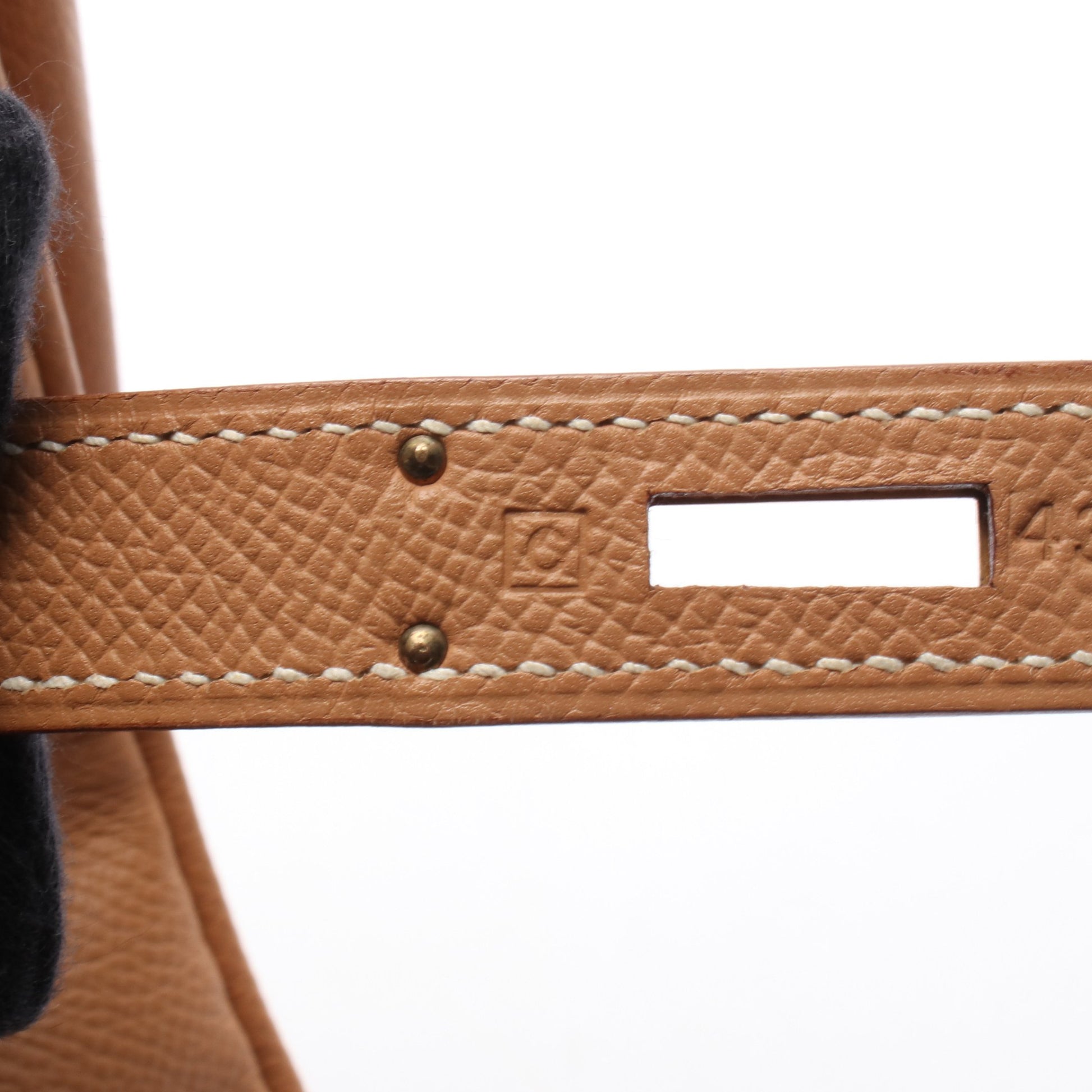 バーキン35 ナチュラル ハンドバッグ クシュベル ライトブラウン ゴールド金具 □C刻印 エルメス バッグ HERMES