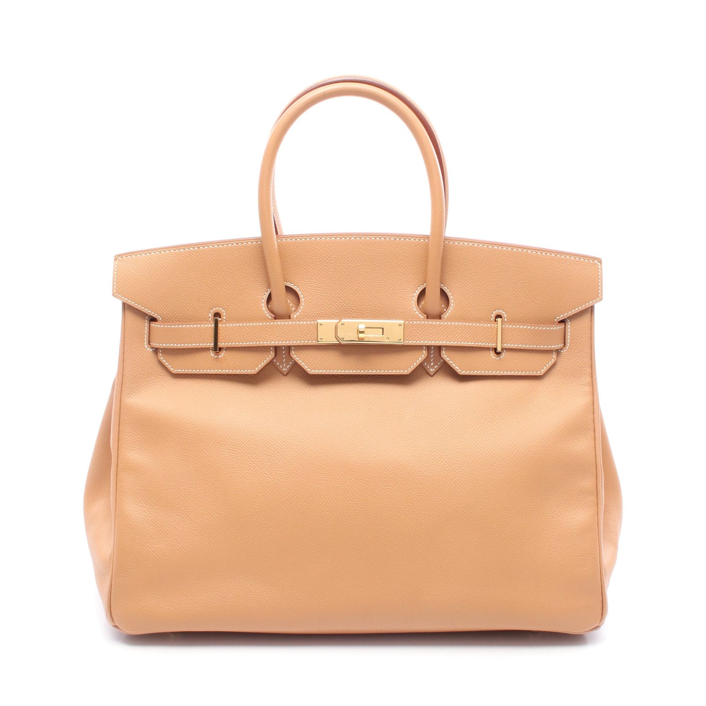 バーキン35 ナチュラル ハンドバッグ クシュベル ライトブラウン ゴールド金具 □C刻印 エルメス バッグ HERMES