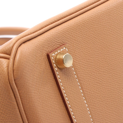 バーキン35 ナチュラル ハンドバッグ クシュベル ライトブラウン ゴールド金具 □C刻印 エルメス バッグ HERMES