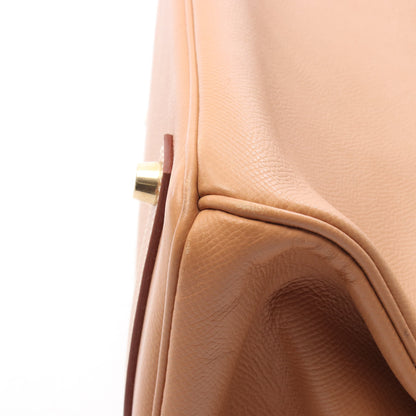 バーキン35 ナチュラル ハンドバッグ クシュベル ライトブラウン ゴールド金具 □C刻印 エルメス バッグ HERMES