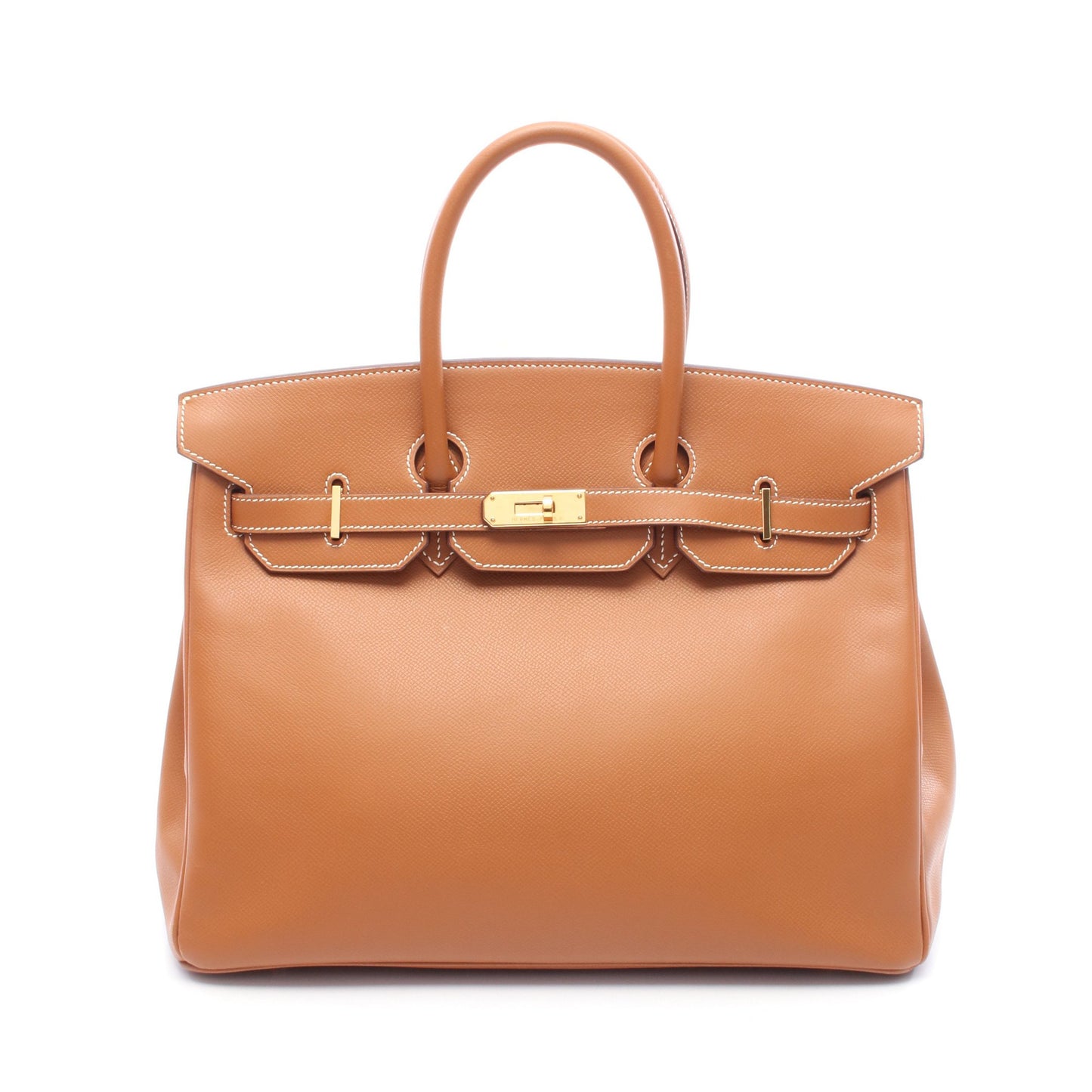 バーキン35 ハンドバッグ ヴォーエプソン ブラウン ゴールド金具 □J刻印 エルメス バッグ HERMES
