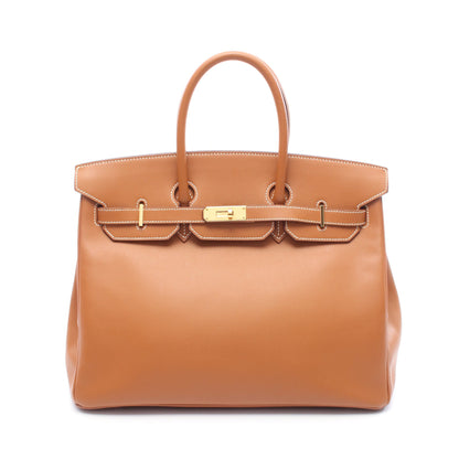 バーキン35 ハンドバッグ ヴォーエプソン ブラウン ゴールド金具 □J刻印 エルメス バッグ HERMES