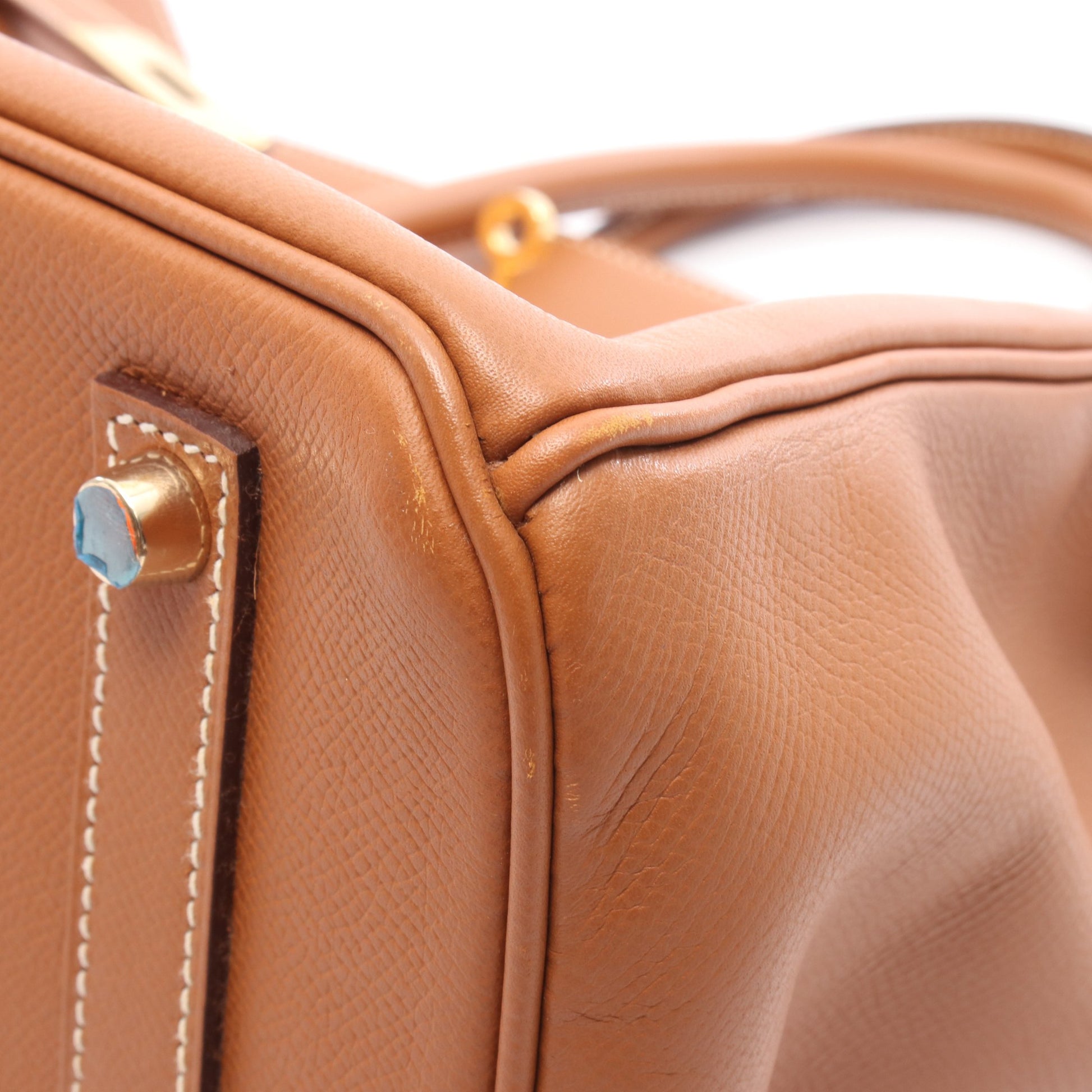 バーキン35 ハンドバッグ ヴォーエプソン ブラウン ゴールド金具 □J刻印 エルメス バッグ HERMES