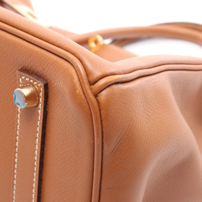 バーキン35 ハンドバッグ ヴォーエプソン ブラウン ゴールド金具 □J刻印 エルメス バッグ HERMES