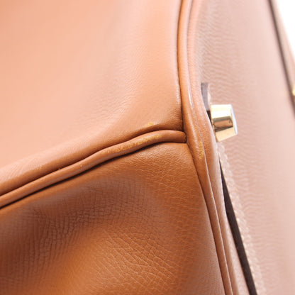 バーキン35 ハンドバッグ ヴォーエプソン ブラウン ゴールド金具 □J刻印 エルメス バッグ HERMES