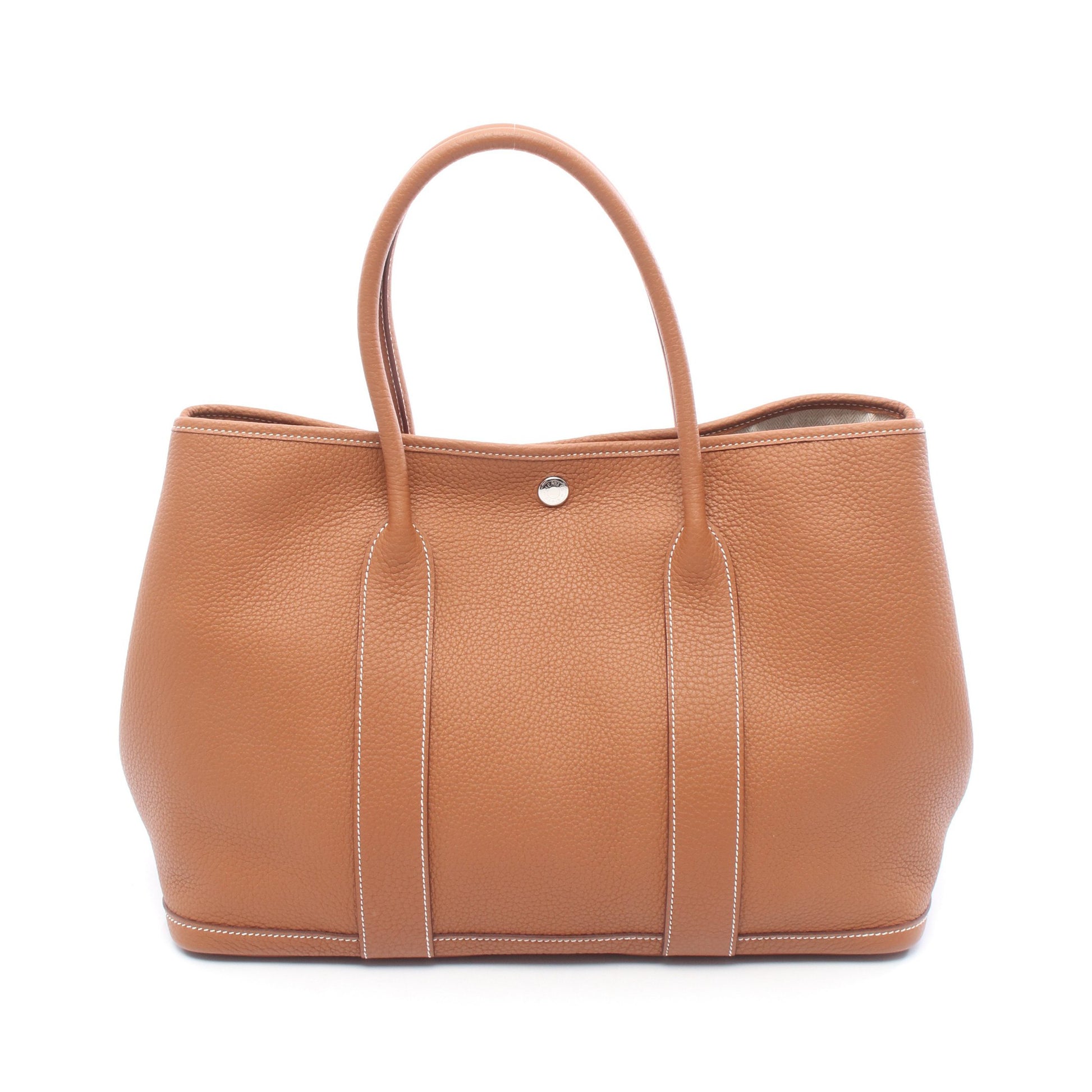 ガーデンパーティPM ハンドバッグ トートバッグ ネゴンダ ブラウン シルバー金具 D刻印 エルメス バッグ HERMES