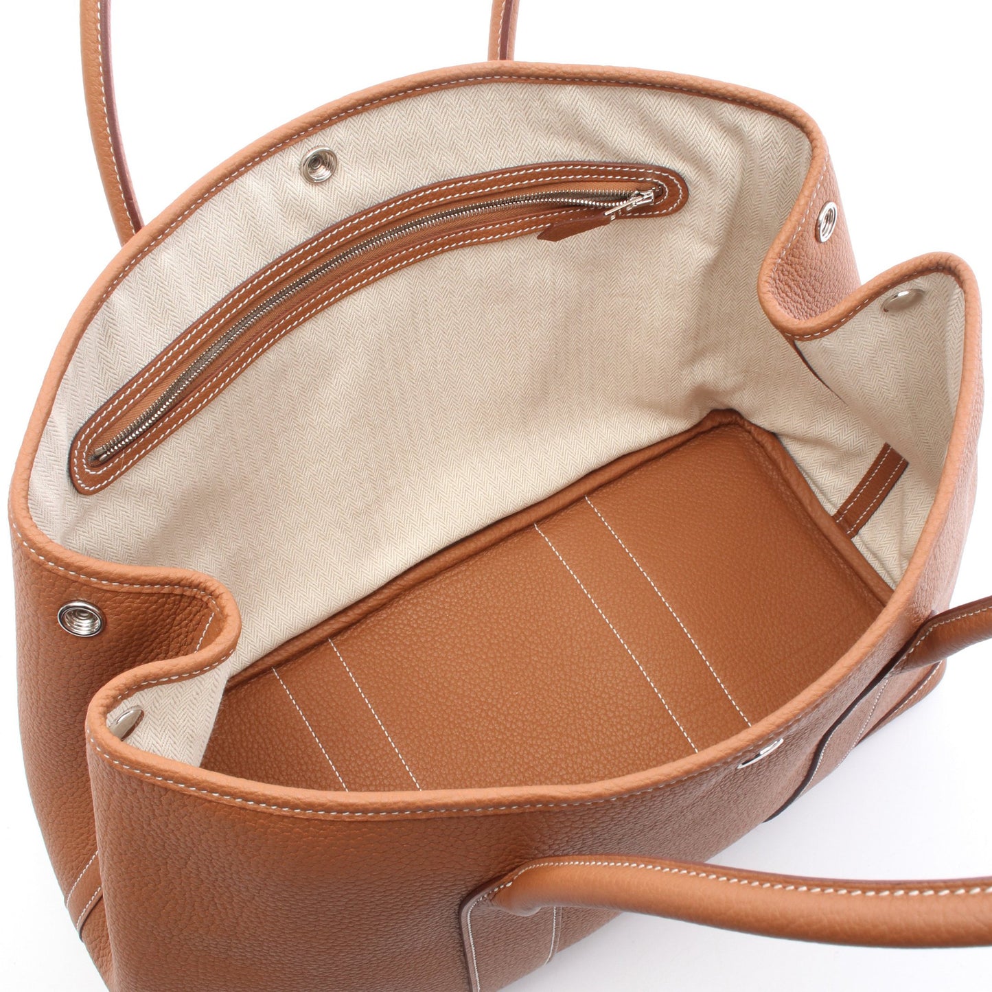 ガーデンパーティPM ハンドバッグ トートバッグ ネゴンダ ブラウン シルバー金具 D刻印 エルメス バッグ HERMES