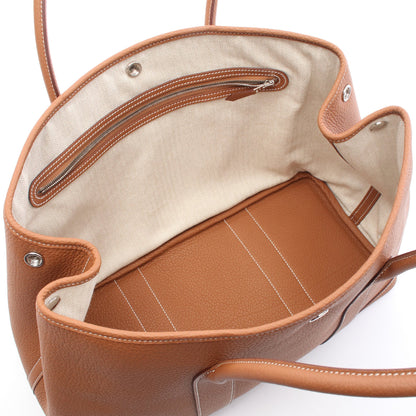 ガーデンパーティPM ハンドバッグ トートバッグ ネゴンダ ブラウン シルバー金具 D刻印 エルメス バッグ HERMES
