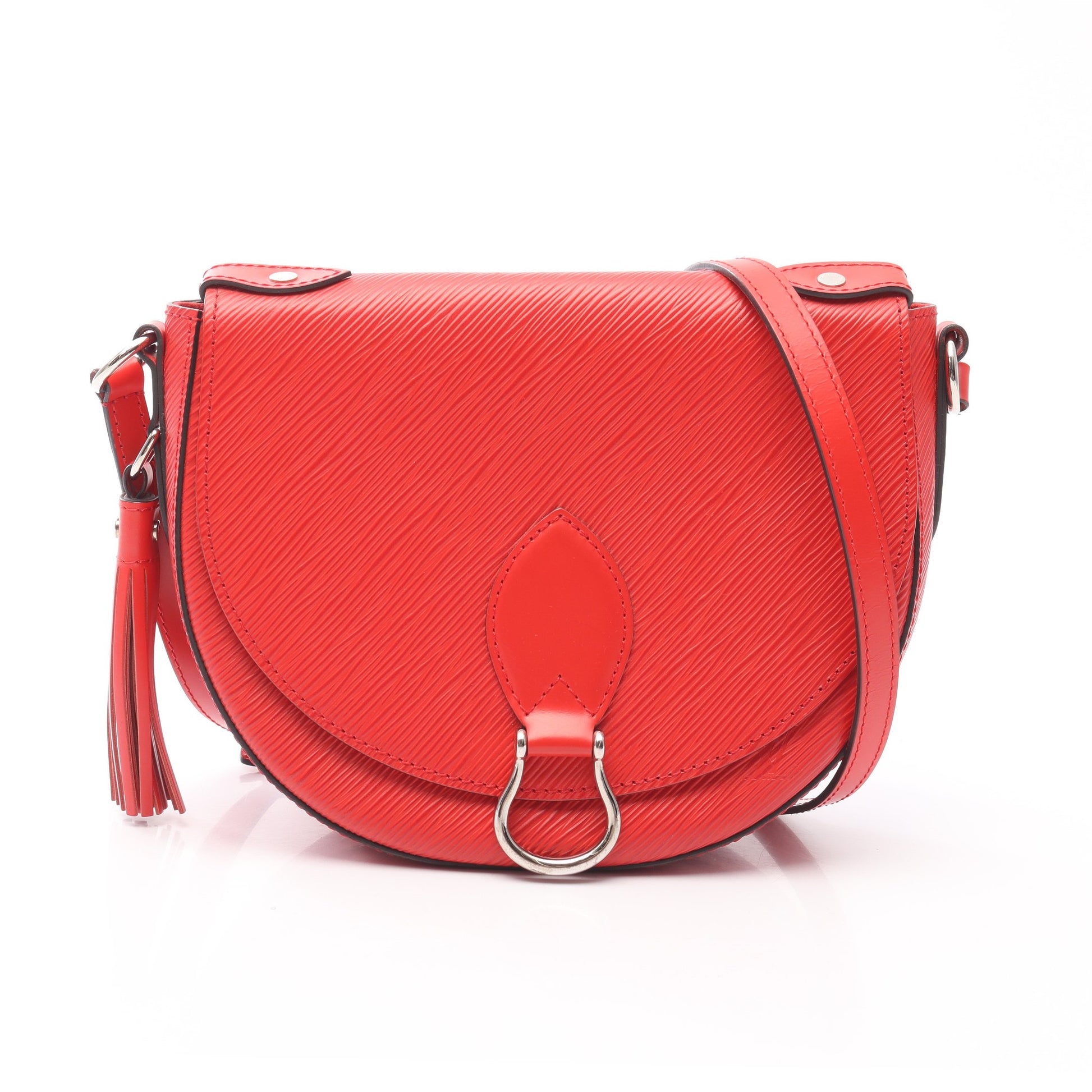 サンクルー エピ ショルダーバッグ タッセル レザー レッド ルイ  