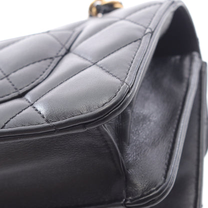 マトラッセ チェーンショルダーバッグ ラムスキン ブラック アンティークゴールド金具 2WAY シャネル バッグ CHANEL