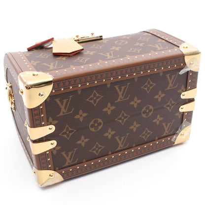 スピーディ トランク モノグラム ハンドバッグ PVC レザー ブラウン ルイヴィトン バッグ LOUIS VUITTON