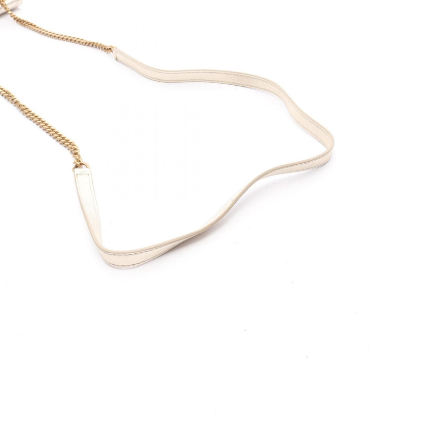 YSLロゴ チェーンショルダーバッグ レザー シャンパンゴールド サンローランパリ バッグ SAINT LAURENT PARIS