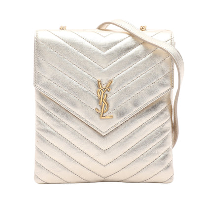 YSLロゴ チェーンショルダーバッグ レザー シャンパンゴールド サンローランパリ バッグ SAINT LAURENT PARIS