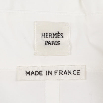 シャツワンピース コットン ホワイト エルメス ワンピース HERMES
