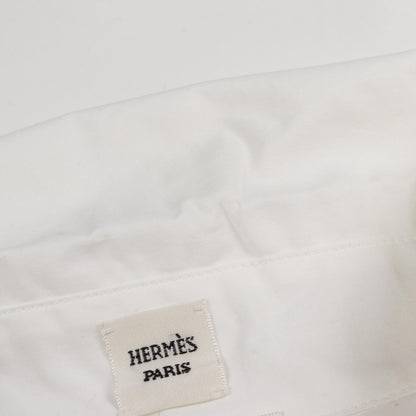シャツワンピース コットン ホワイト エルメス ワンピース HERMES