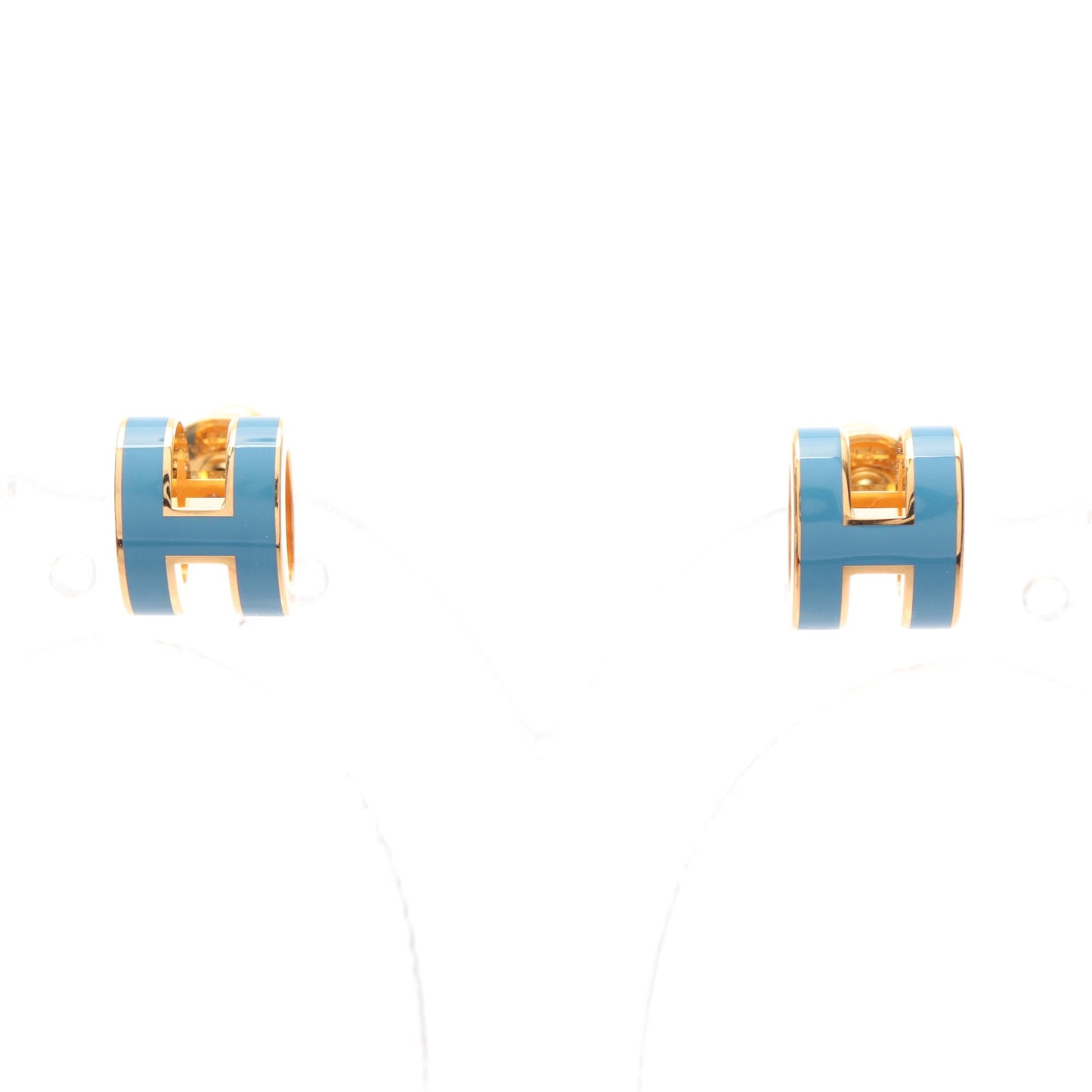 ミニポップアッシュ ピアス ブルージーン ピアス GP ブルー ゴールド エルメス アクセサリー HERMES