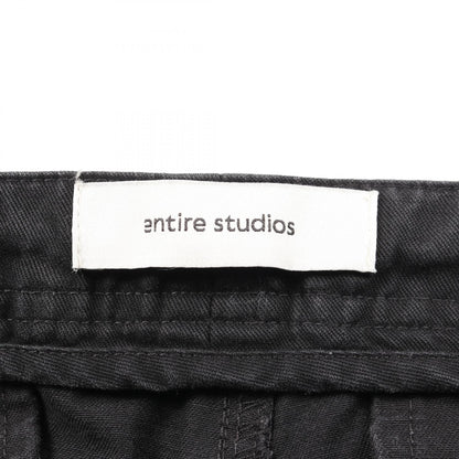 BARREN CARGO カーゴパンツ コットン ブラック USED加工 エンタイアスタジオ ボトムス ENTIRE STUDIOS