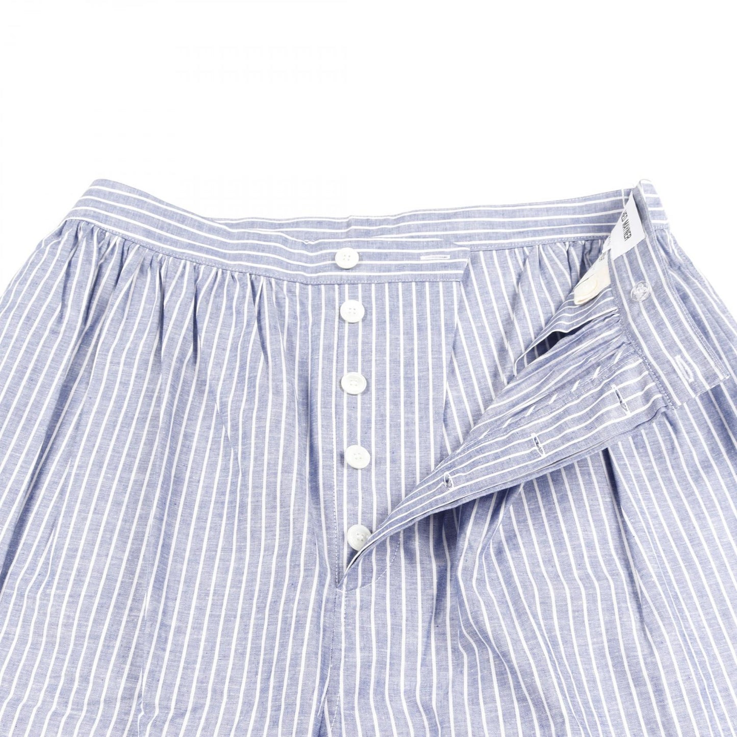 ペーパータッチ オックスフォード パンツ ストライプ コットン ブルー ヘドメイナー ボトムス HED MAYNER