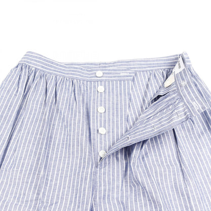 ペーパータッチ オックスフォード パンツ ストライプ コットン ブルー ヘドメイナー ボトムス HED MAYNER